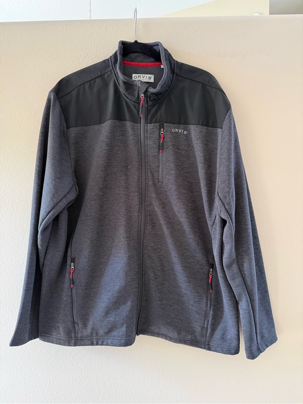 Orvis Charcoal Gray and Black Lightweight Full-Zip Jacket